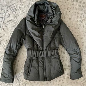 Down Gray Danier Belted Jacket. Size XS.